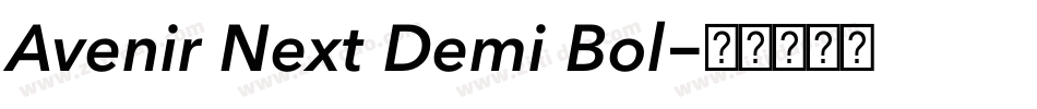 Avenir Next Demi Bol字体转换